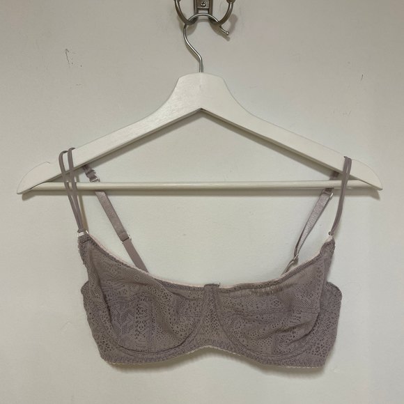 Free People Lace Underwire Bra Gray 32DD - Picture 2 of 9